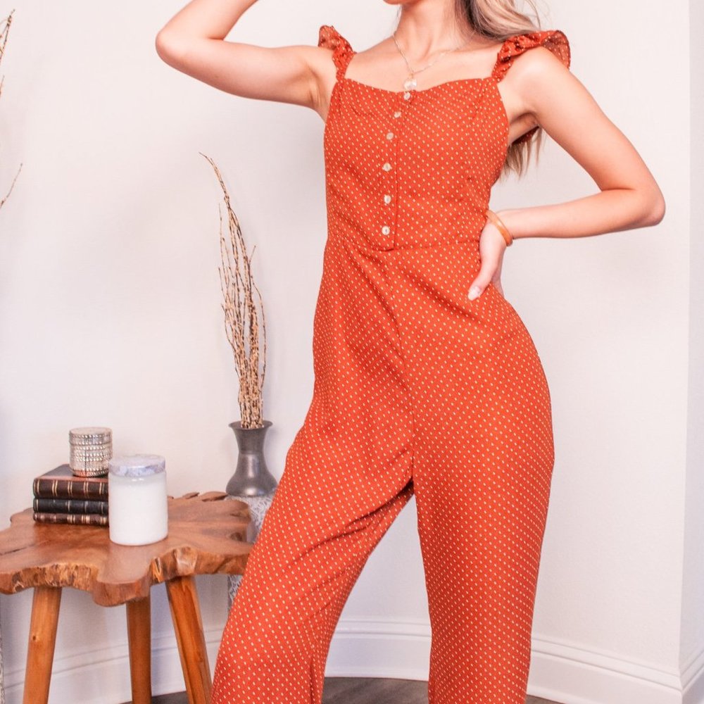 Logan Ruffle Strap Jumpsuit